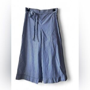 J.Crew Nautical Pinstripe Wide Leg Cropped Pants Size‎ 4 | Coastal Grandma Vibes